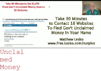sacramento County Unclaimed Money